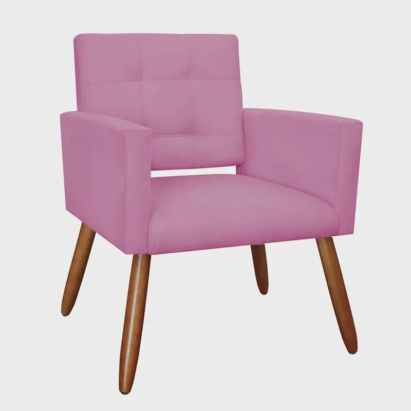 Poltrona Decorativa Camila Suede Cores Variadas - ds Estofados