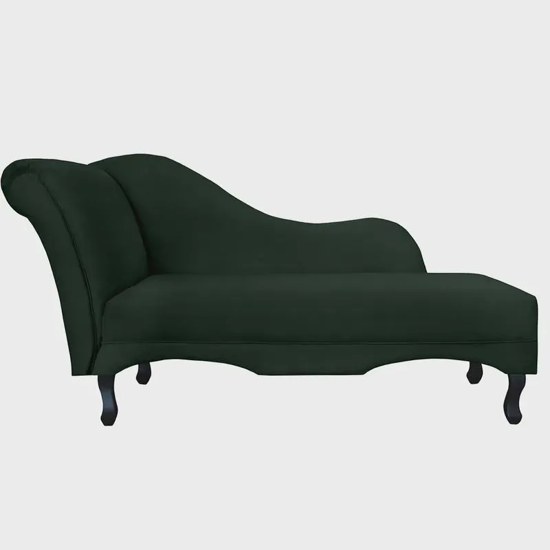 Recamier Namoradeira Divã Lado Direito Olivia Suede Verde - ds Estofados