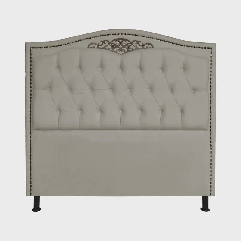 Cabeceira Solteiro 90cm Para Cama Box Greta Suede Bege - ds Estofados