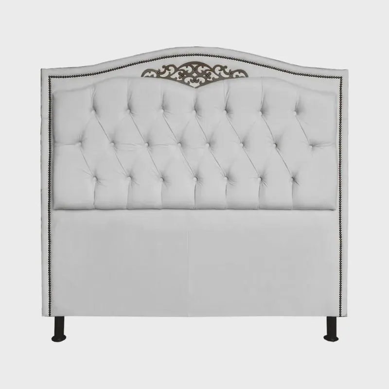 Cabeceira Casal Queen 160cm Para Cama Box Greta Suede Branco - ds Estofados