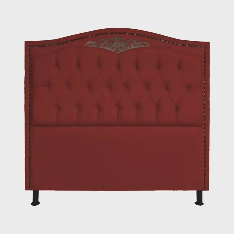 Cabeceira Casal Queen 160cm Para Cama Box Greta Suede Vermelho - ds Estofados