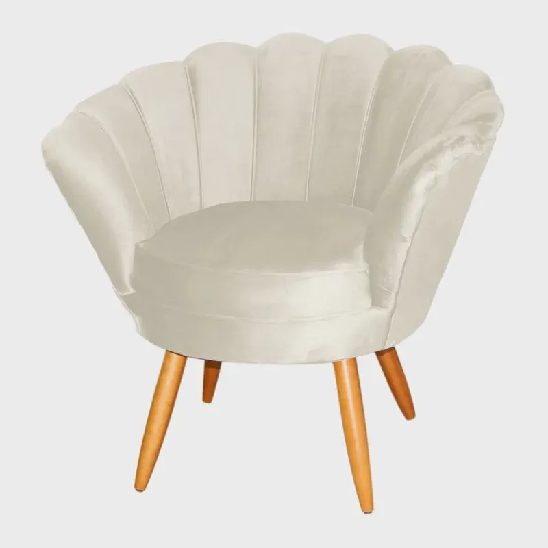 Poltrona Pétala Veludo para Sala - Diversas cores - Ds Estofados
