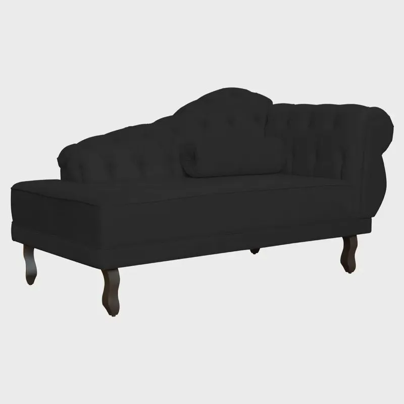 Divã Recamier Larissa Suede Lado Esquerdo - Marrom - Ds Estofados