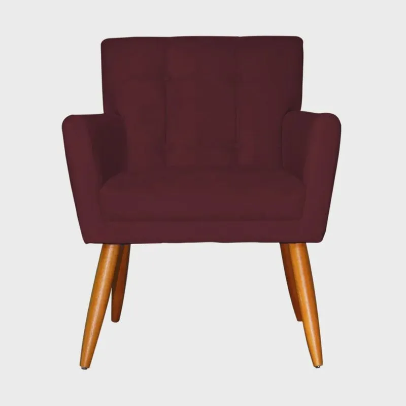 Poltrona Decorativa Onix Suede Rosa - ds Estofados