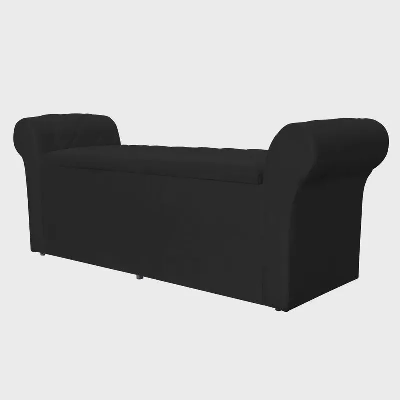 Calçadeira Baú Solteiro 90cm Para Quarto Suede Cores - ds Estofados