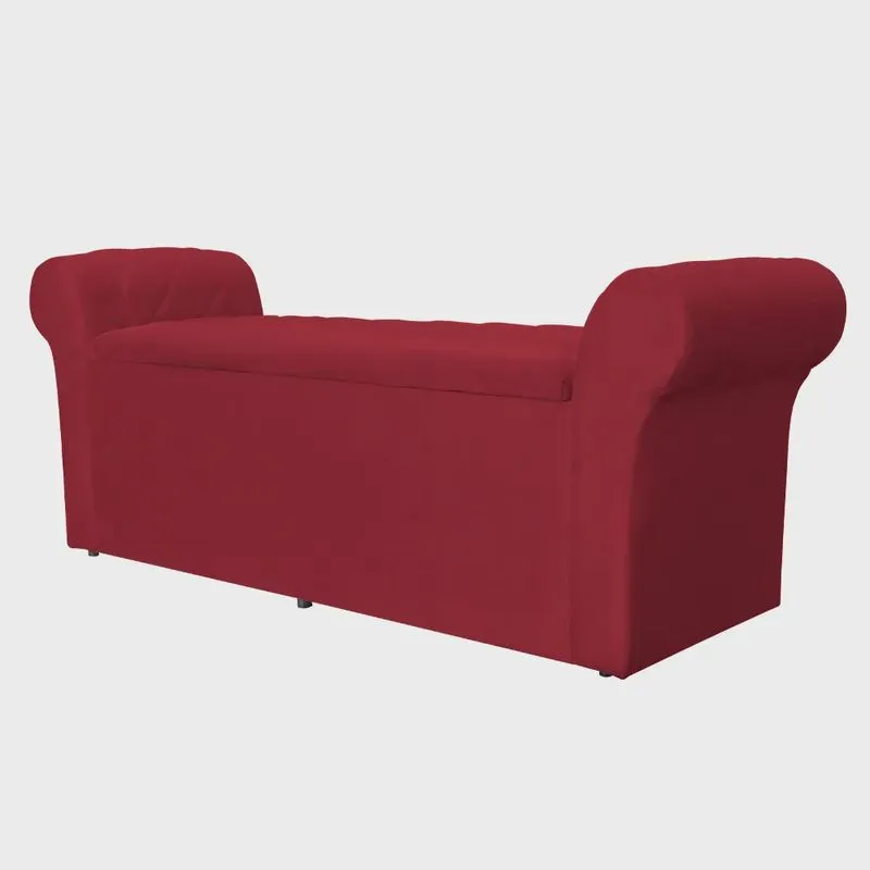 Calçadeira Baú Cancun Super King 195 cm Suede Cores - ds Estofados