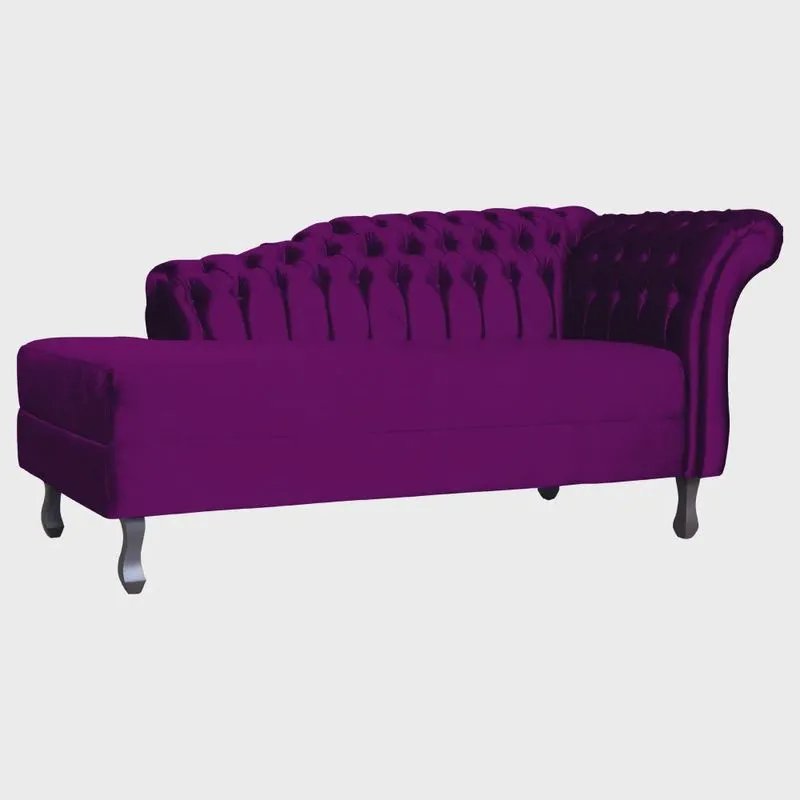 Recamier Stylos Lado Direito Veludo Cores - ds Estofados