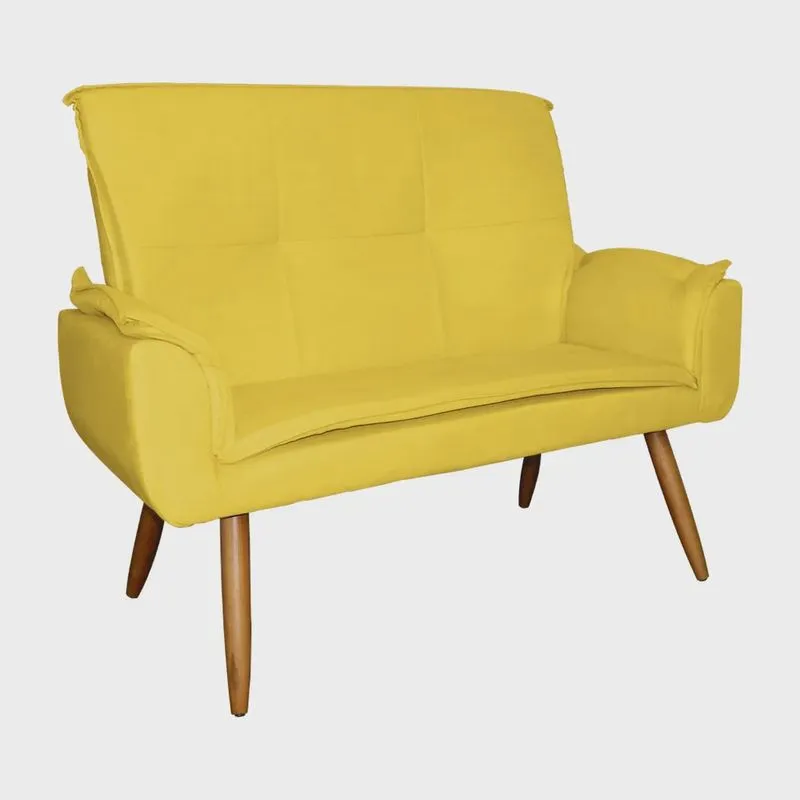 Sofá Namoradeira 02 Lugares Emília Plus Suede Cores - ds Estofados