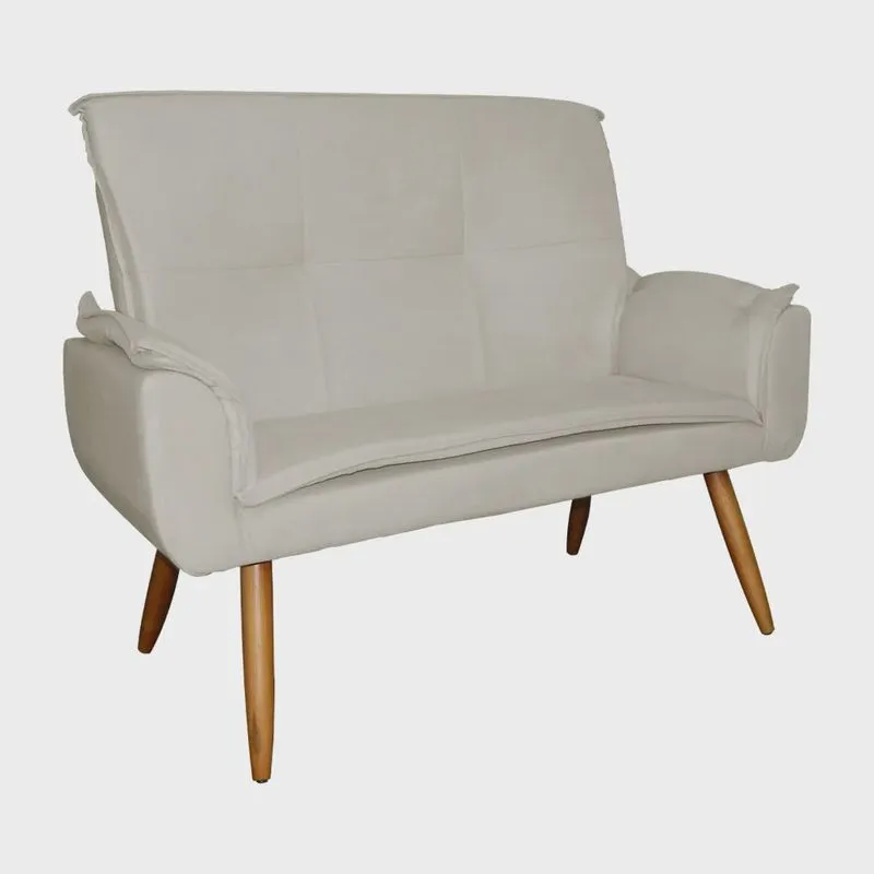 Sofá Namoradeira 02 Lugares Emília Plus Suede Cores - ds Estofados