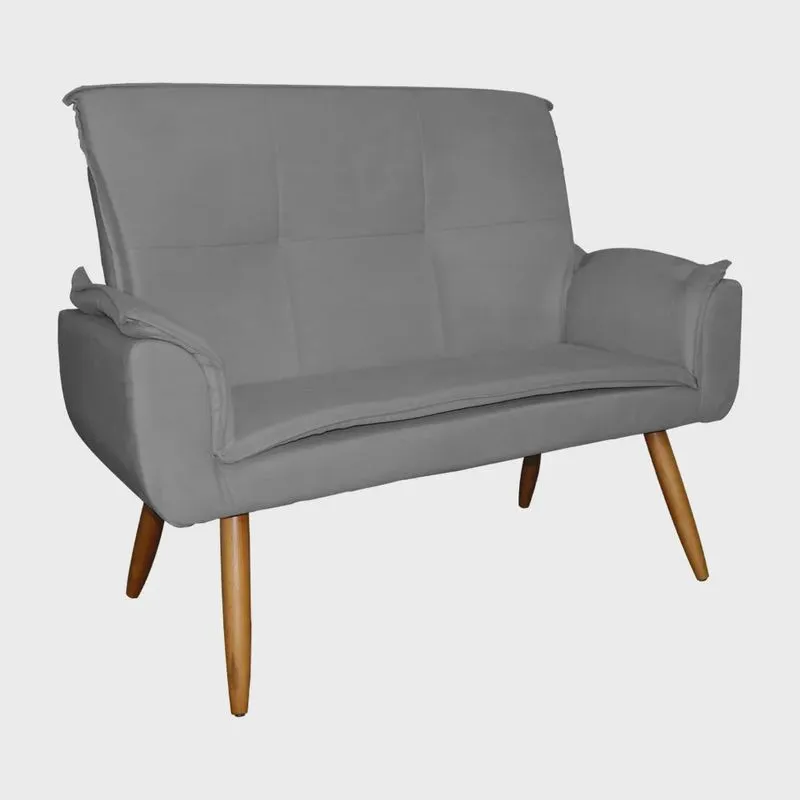 Sofá Namoradeira 02 Lugares Emília Plus Suede Cores - ds Estofados