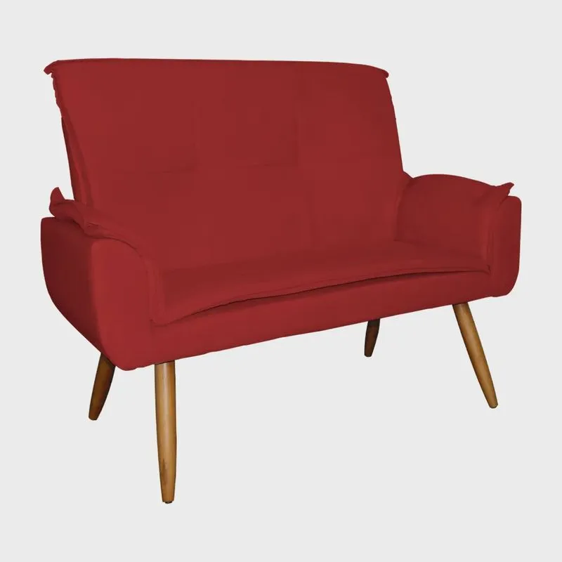 Sofá Namoradeira 02 Lugares Emília Plus Suede Cores - ds Estofados