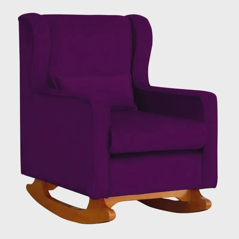 Poltrona Balanço Aurora Veludo Cores - ds Estofados