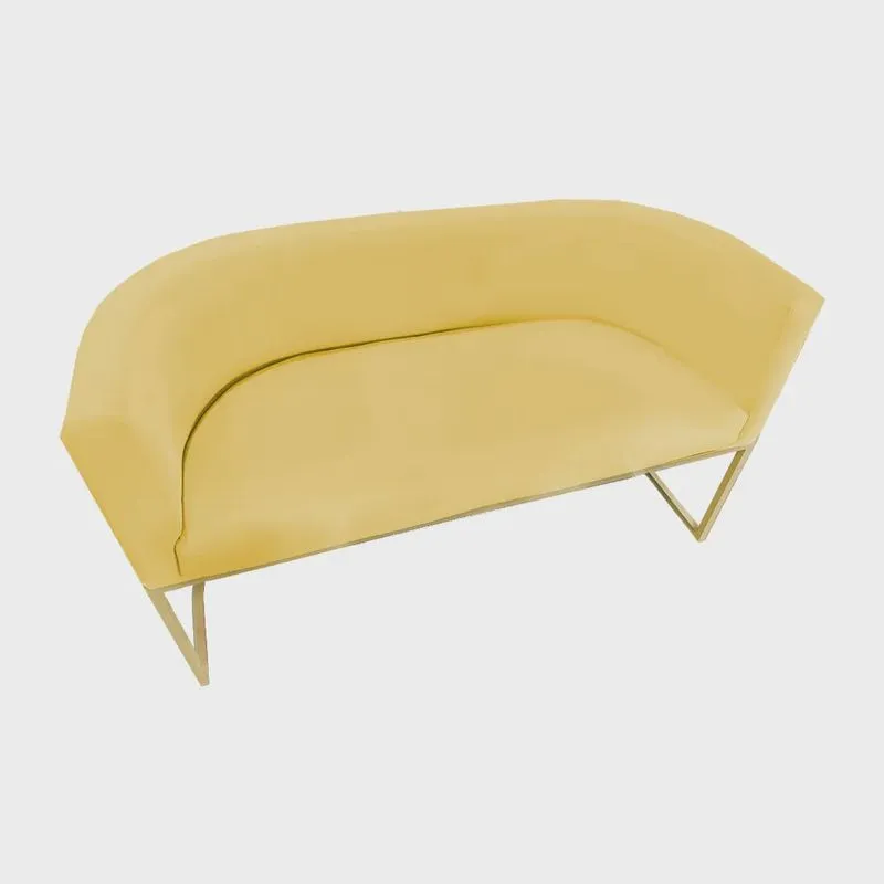 Namoradeira Luana Base Dourada Suede Cores - ds Estofados