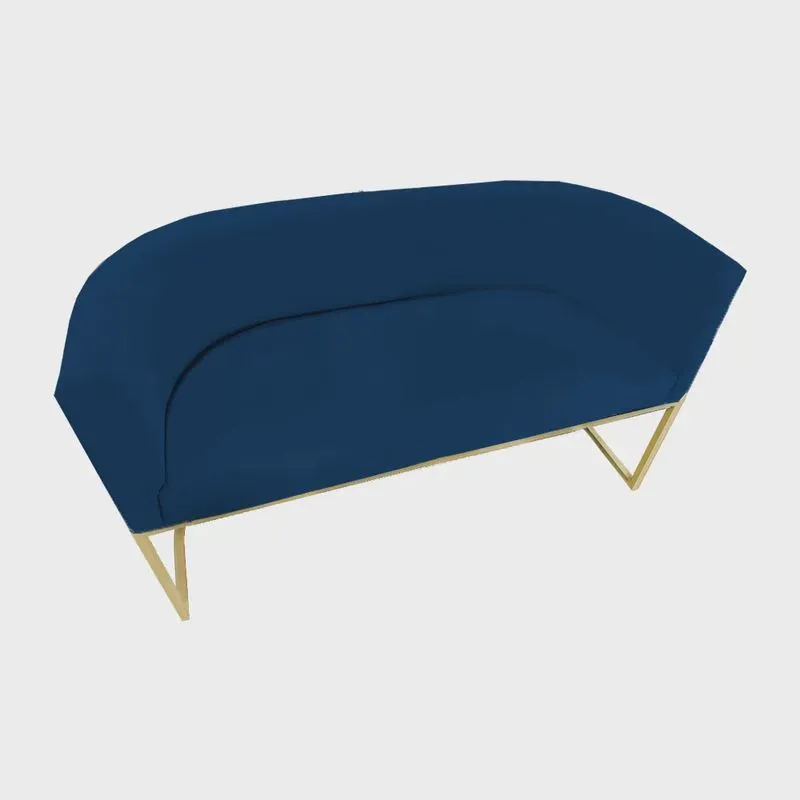 Namoradeira Luana Base Dourada Suede Cores - ds Estofados