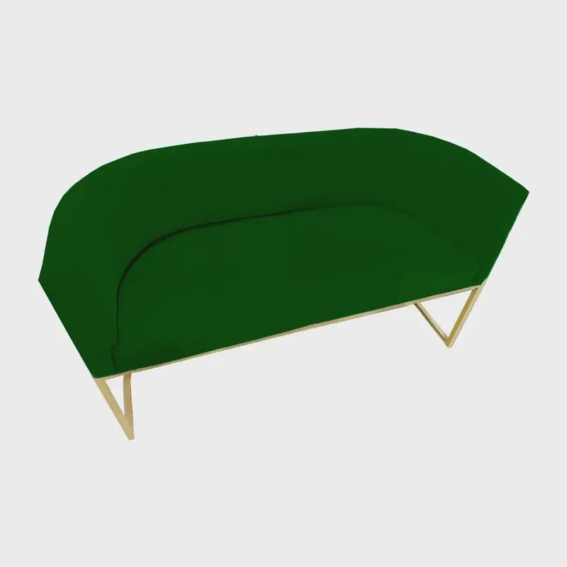 Namoradeira Luana Base Dourada Suede Cores - ds Estofados