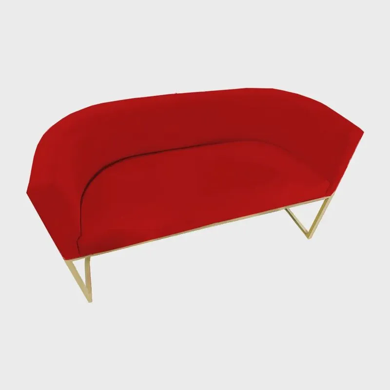 Namoradeira Luana Base Dourada Suede Cores - ds Estofados