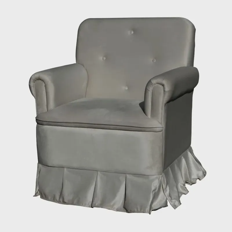 Poltrona Para Quarto Amamentação Com Balanço Suede