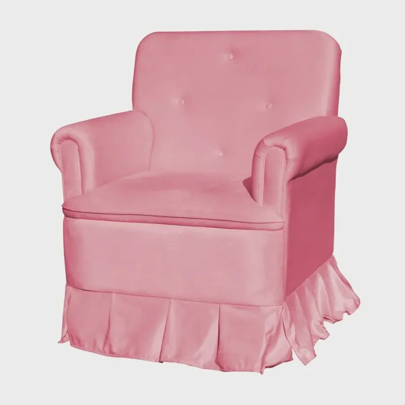 Poltrona Para Quarto Amamentação Com Balanço Suede