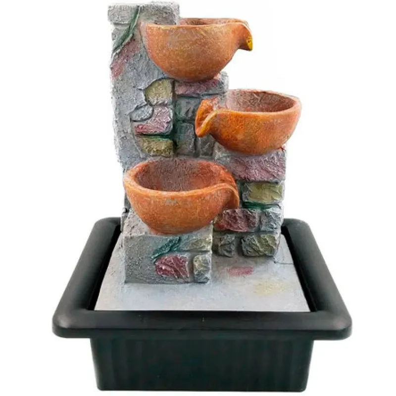 Fonte decorativa Cascata 01 led colorida bivolt 21x17x25cm