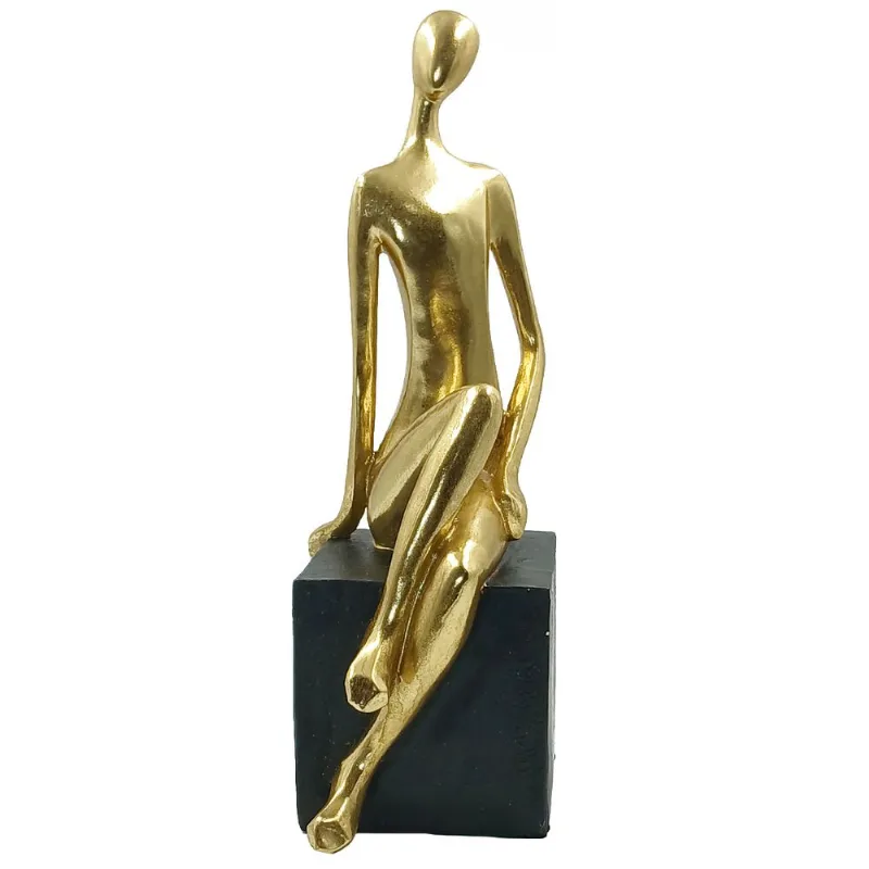 Mulher Poses Decorativa 38x16,5cm/31x16cm em Resina Newway-Modelo 1