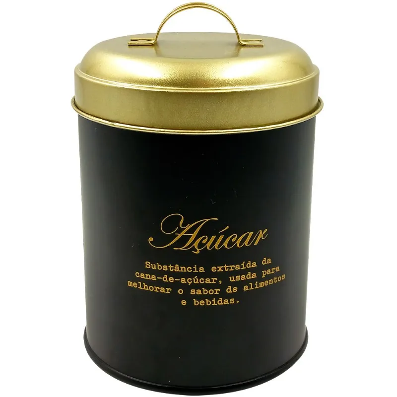 Lata Classic Açucar 13x11cm em Metal Newway