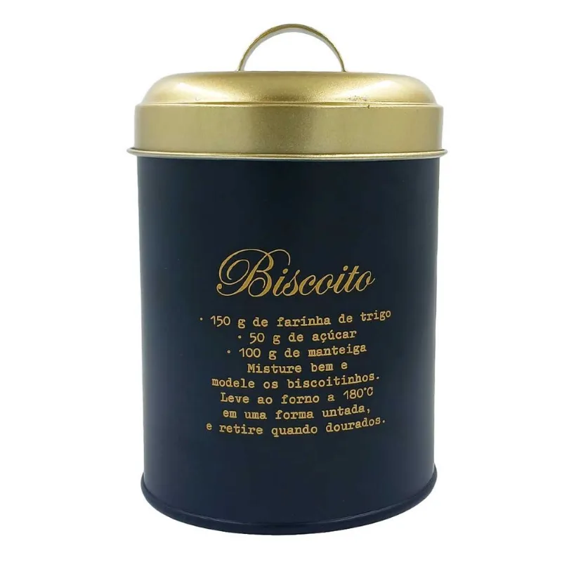 Lata Classic Biscoito 13x11cm Em Metal Newway