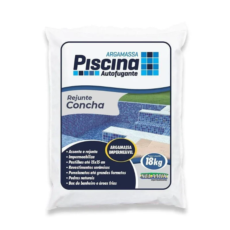 Rejunte Piscina Impermeável Cor Concha 1kg