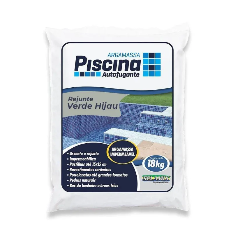 Rejunte Piscina Impermeável Cor Verde Hijau 18kg