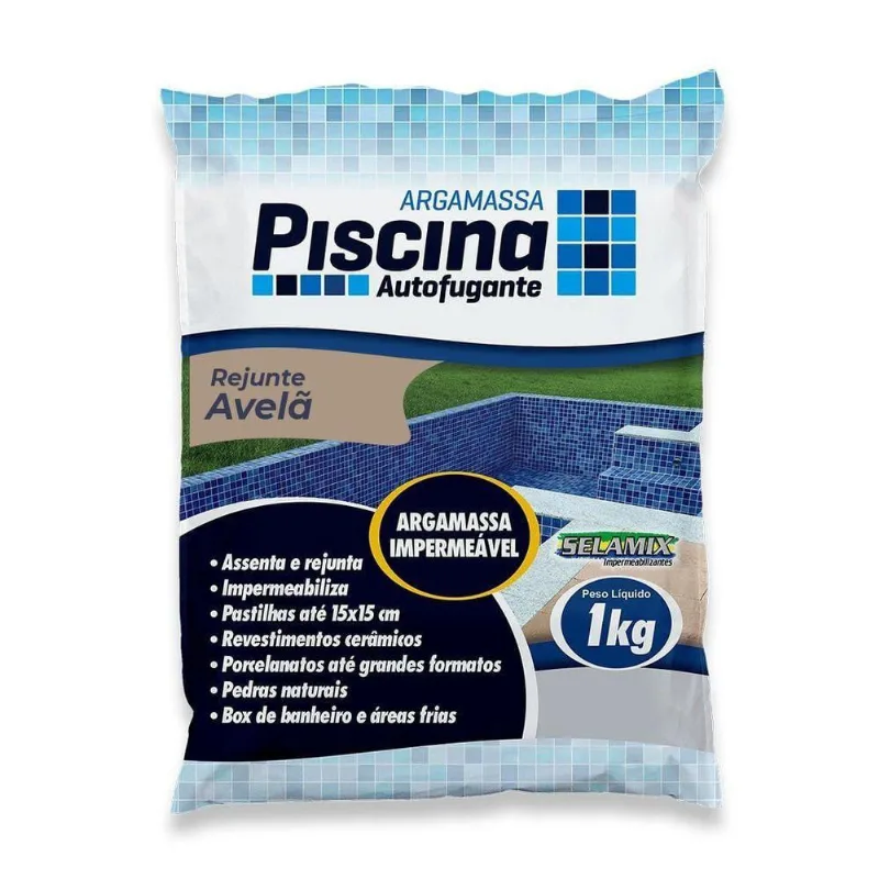 Rejunte Piscina Impermeável Cor Avela 1kg