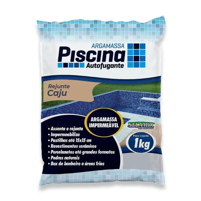 Rejunte Piscina Impermeável Cor Caju 1kg