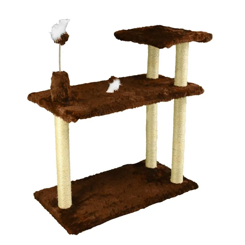 Brinquedo Gato Arranhador Filhote Adulto Arranhar Chocolate