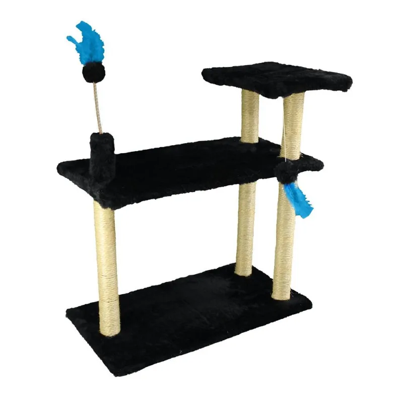 Brinquedo Gato Arranhador Filhote Adulto Arranhar Preto