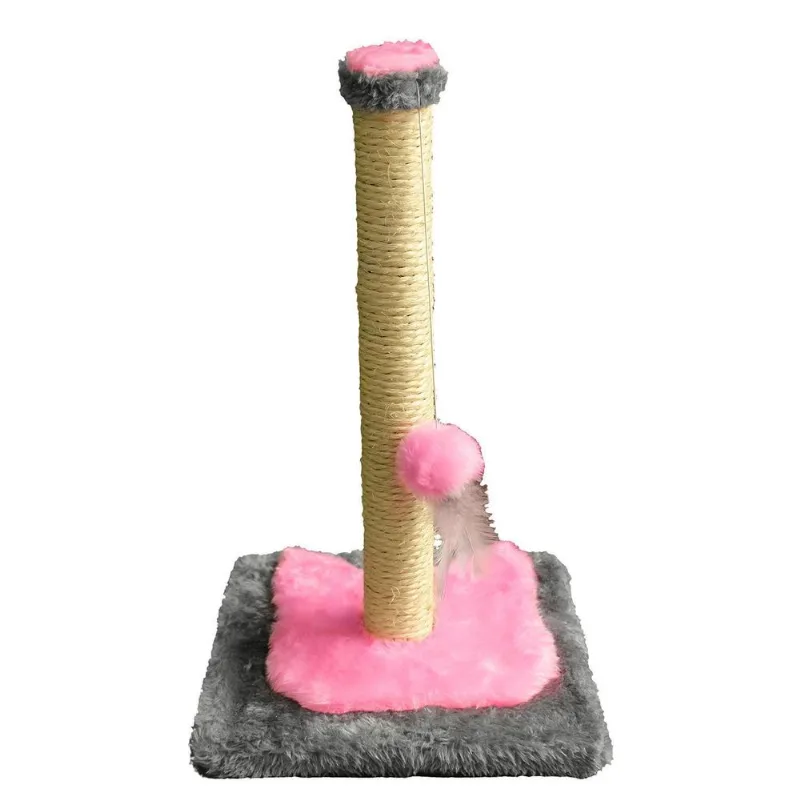 Poste Arranhador Brinquedo Sisal Poste Pequeno Gato Pink