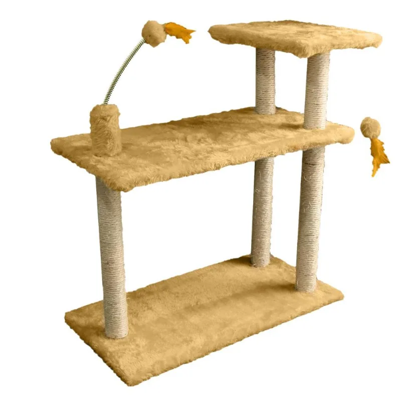 Brinquedo Gato Arranhador Filhote Adulto Arranhar Bege