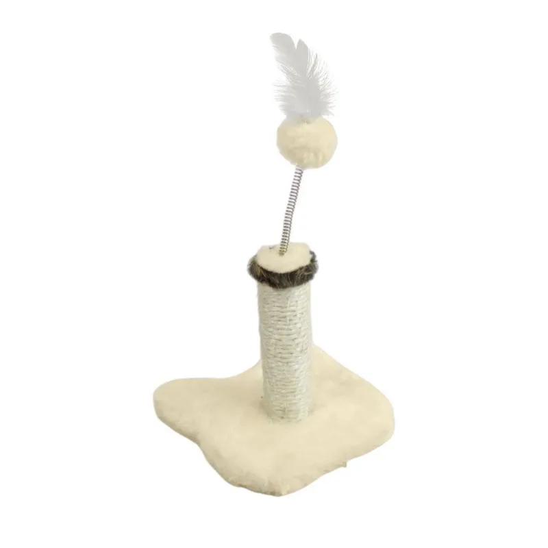 Brinquedo Arranhador Gato Mola Bola Poste Sisal Pet Natural