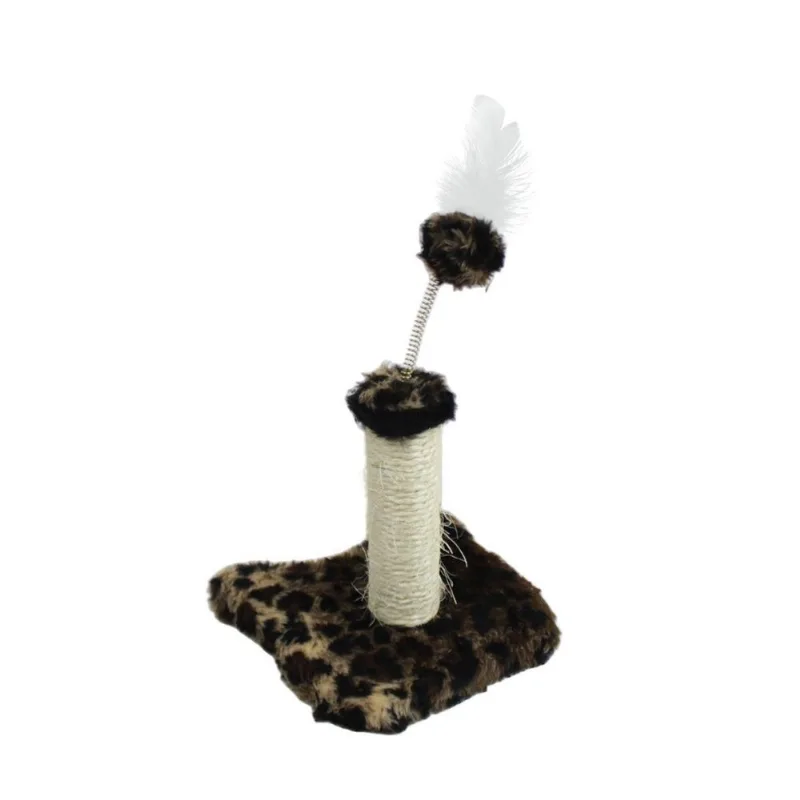 Brinquedo Arranhador Gato Mola Bola Poste Sisal Pet Leopardo