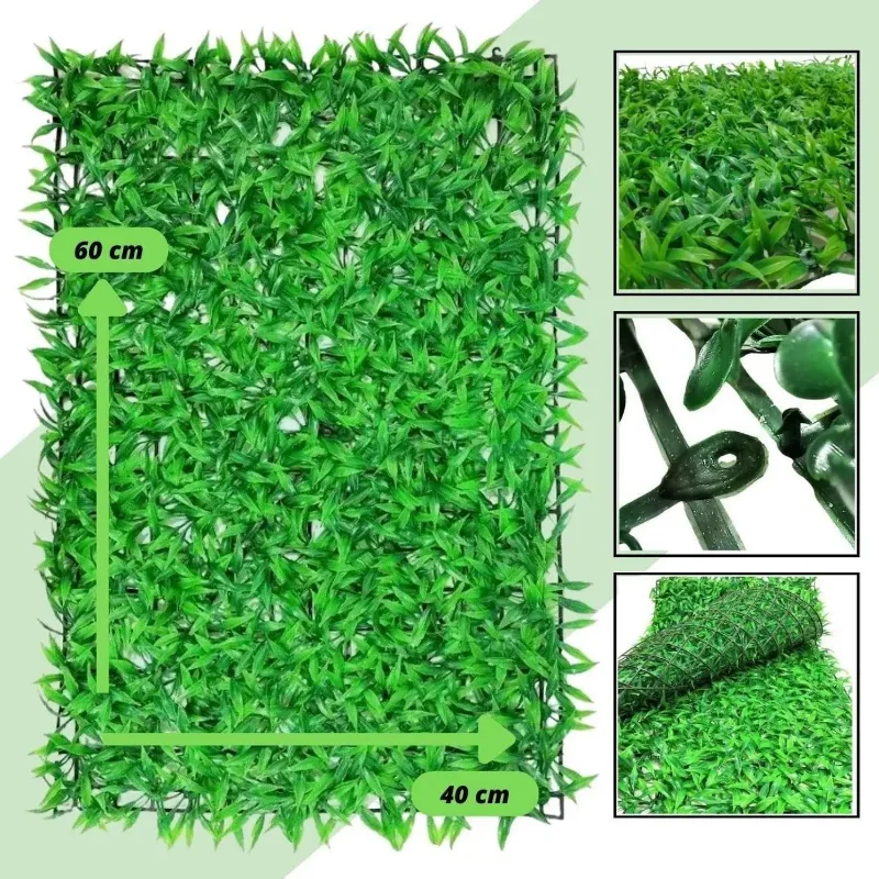 Placa Grama 60x40 Jardim Vertical Artificial Muro Ingles