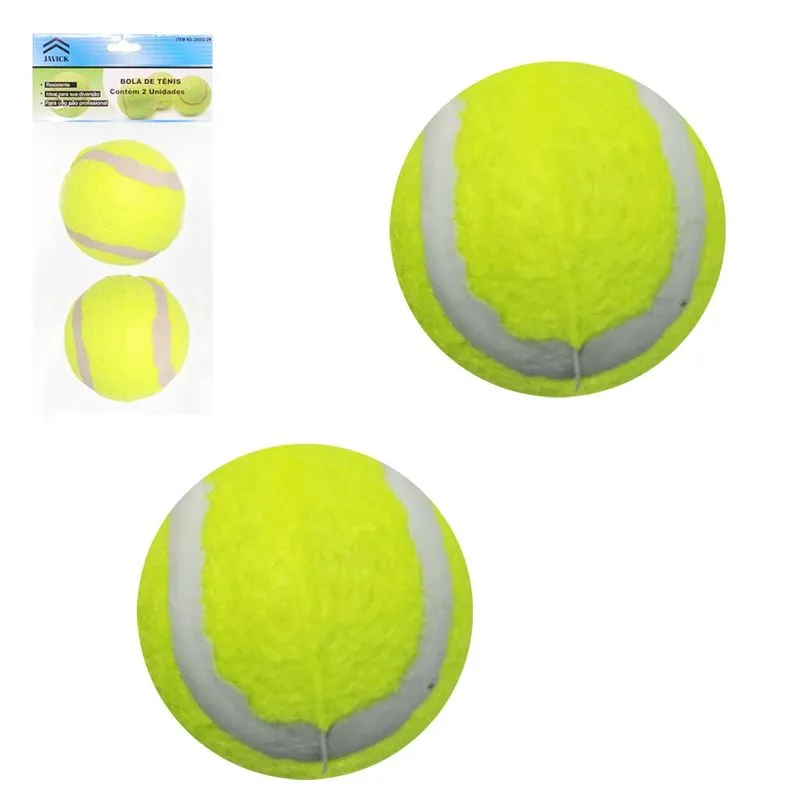 Brinquedo para cachorro bola de tênis com 2 javick
