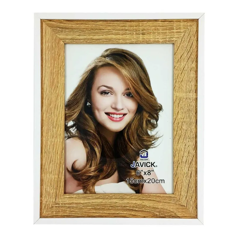 Porta Retrato Decorativo 15x20cm em Plástico Javick-Marrom
