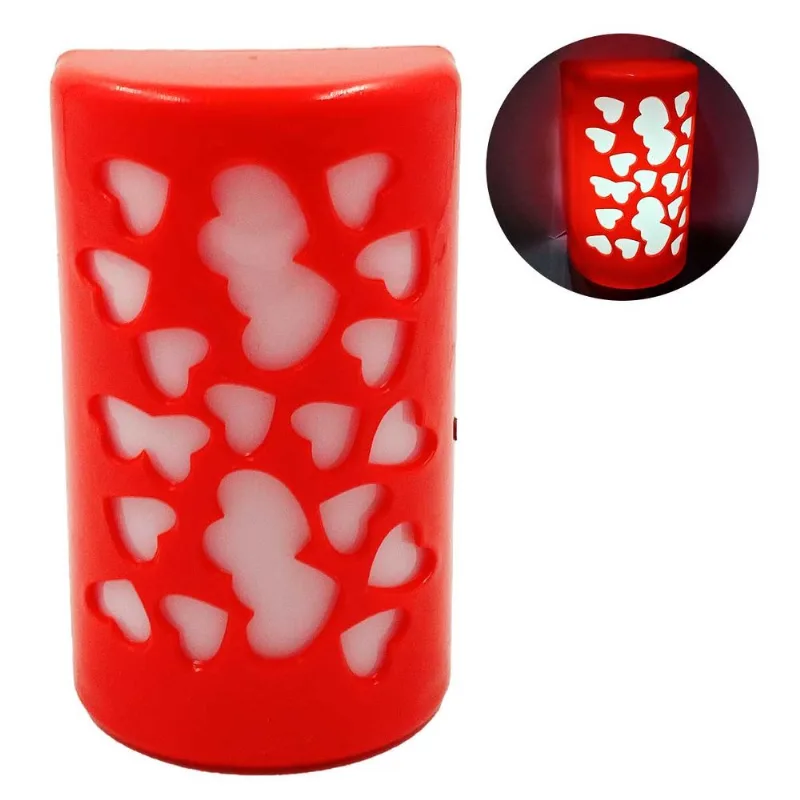 Luminária 8,5cm Em Plástico Javick-Vermelho