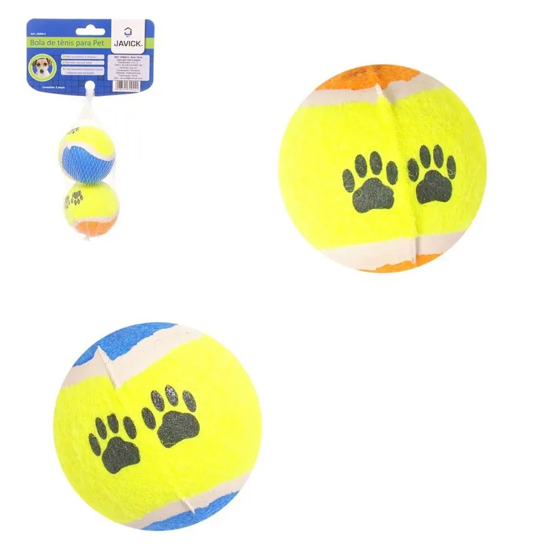 Brinquedo para cachorro bola de tênis pata com 2 javick