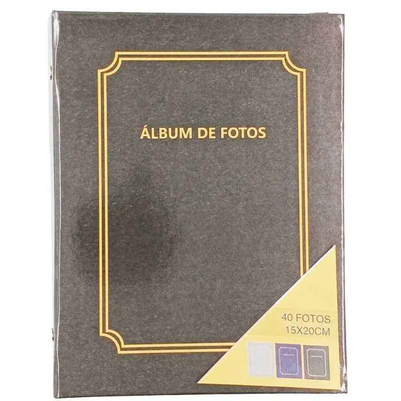 Álbum P/ Fotos 15x20cm 40 Fotos Em Plástico Sutt-Preto