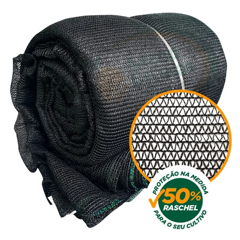 Tela Preta Sombrite Hortas E Estufas Proteção 50% 3X76m