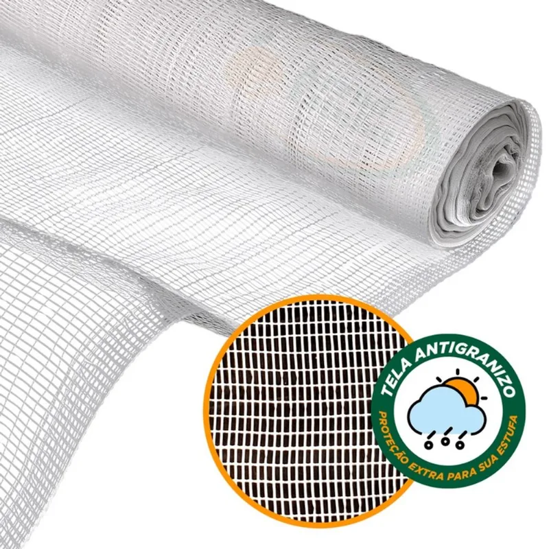 Tela Antigranizo Branca Proteção Para Estufas 6X2m