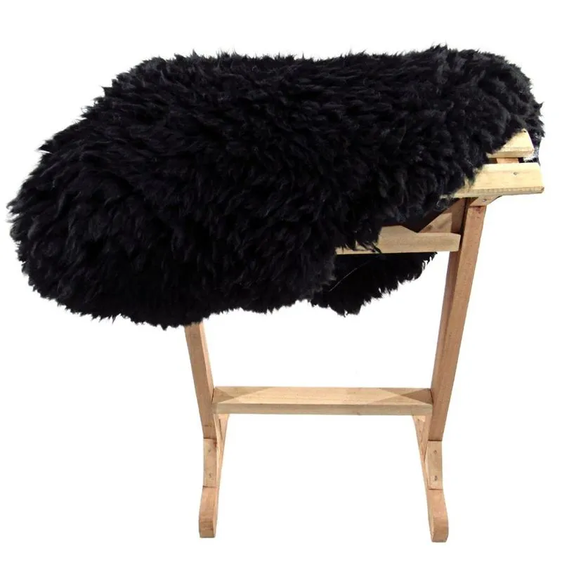 Pelego Preto Carneiro Luxo Escovado Montaria e Decoração