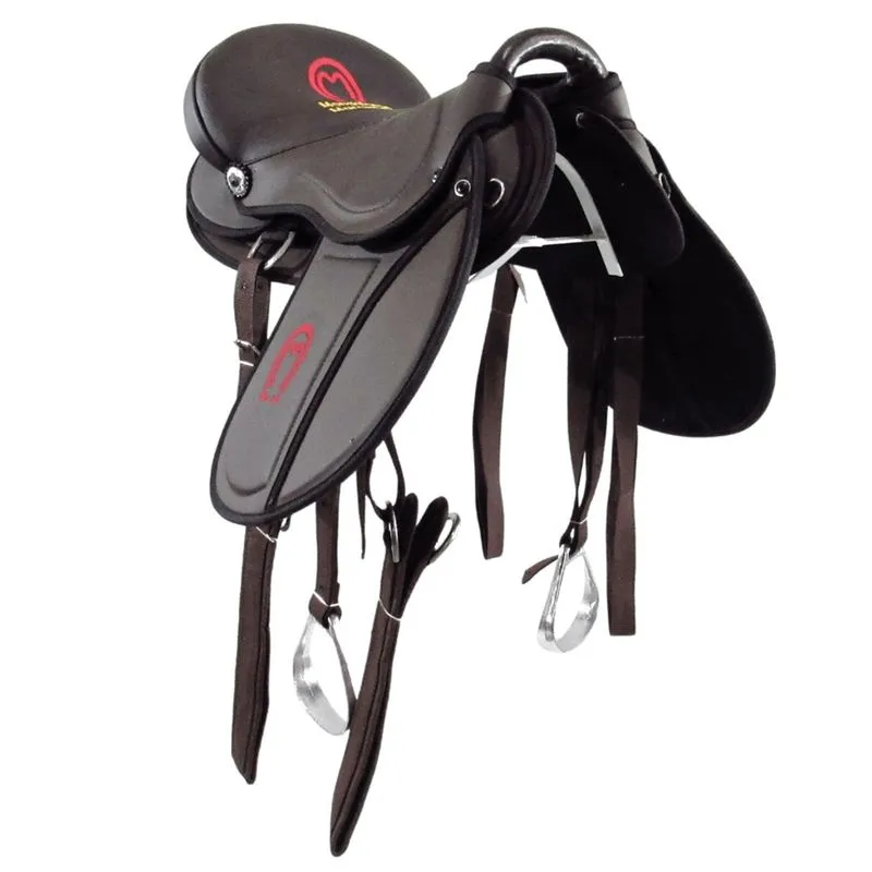 Sela de Cavalo Australiana Mangalarga Soft Marrom Simples 16 Polegadas Passeio
