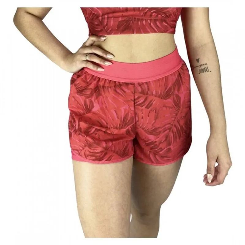 Short Live Run Leafy Feminino Vermelho gg