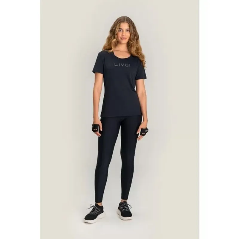Blusa Live Basic Holographic Preto