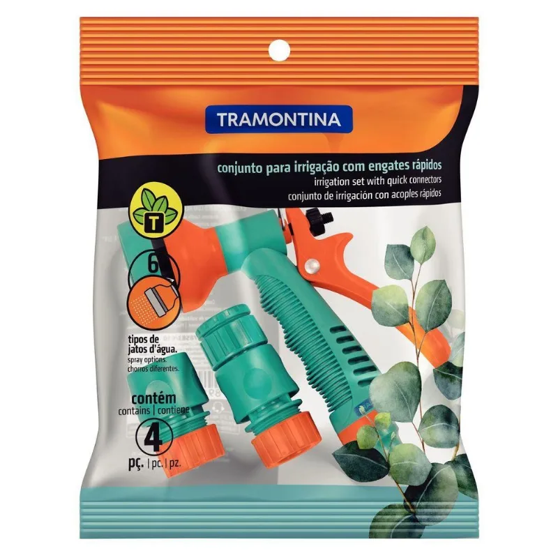 Kit Irrigação Hidropistola 6 Jatos Tramontina