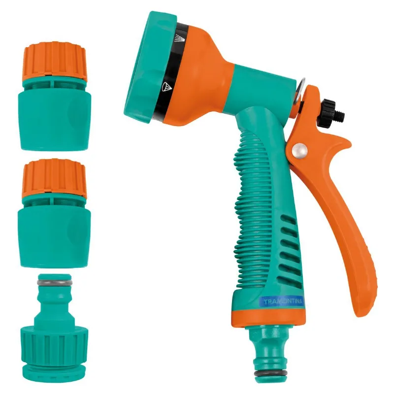 Kit Irrigação Hidropistola + Adaptadores Tramontina Verde